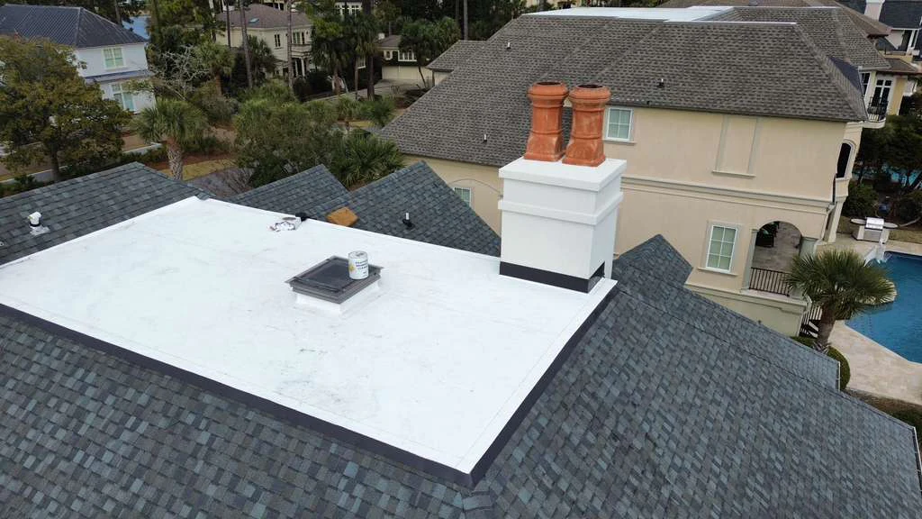 TPO Flat Roof Installation in Ridgeland, SC by JJ Roofing